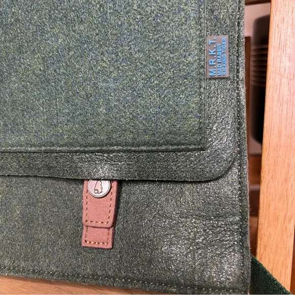 Mad Rabbit Kicking Tiger (M.T.K.R.) green felt backpack - Picture 2 of 8